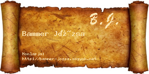 Bammer Józsa névjegykártya